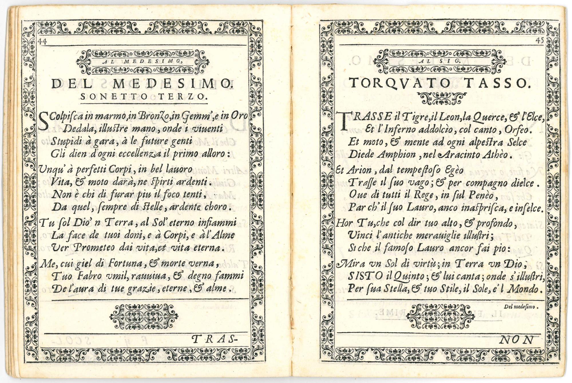 Prima parte delle rime toscane, et de' versi latini da diversi autori composti, in lode di Sisto Quinto, et della Statua di Bronzo dalla M. Illust. Città di Fermo dedicata à A. Santità, et fatta da Accursio Baldi Sansovino. All'Illustriss. et Reveren