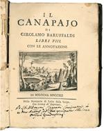 Il canapajo di Girolamo Baruffaldi libri 8. Con le annotazioni