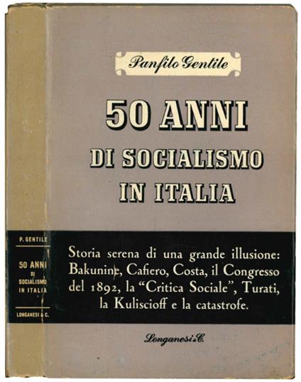 50 anni di socialismo in italia - Panfilo Gentile - copertina