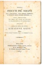 Sugli insetti piu nocivi alla agricoltura, agli animali domestici, ai prodotti della rurale economia, ecc. Colla indicazione dei mezzi più facili ed efficaci di allontanarli o di distruggerli. Notizie raccolte ed ordinate dal dottore Giuseppe Genémem