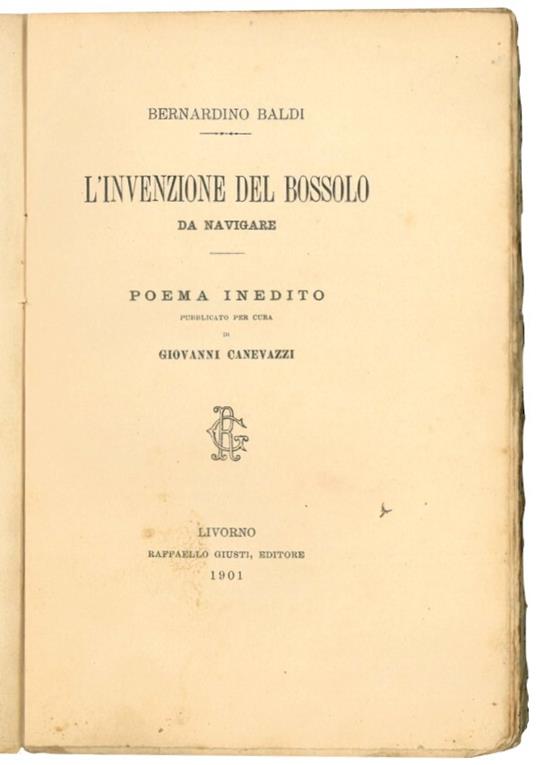 L' invenzione del bossolo da navigare - Bernardino Baldi - copertina