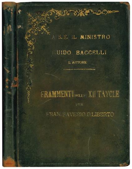 Frammenti delle XII tavole - Francesco Diliberto - copertina