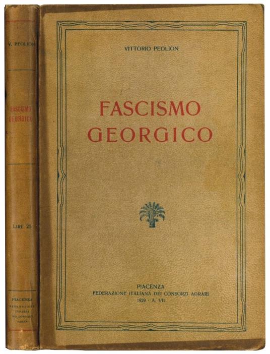Fascismo georgico - Vittorio Peglion - copertina