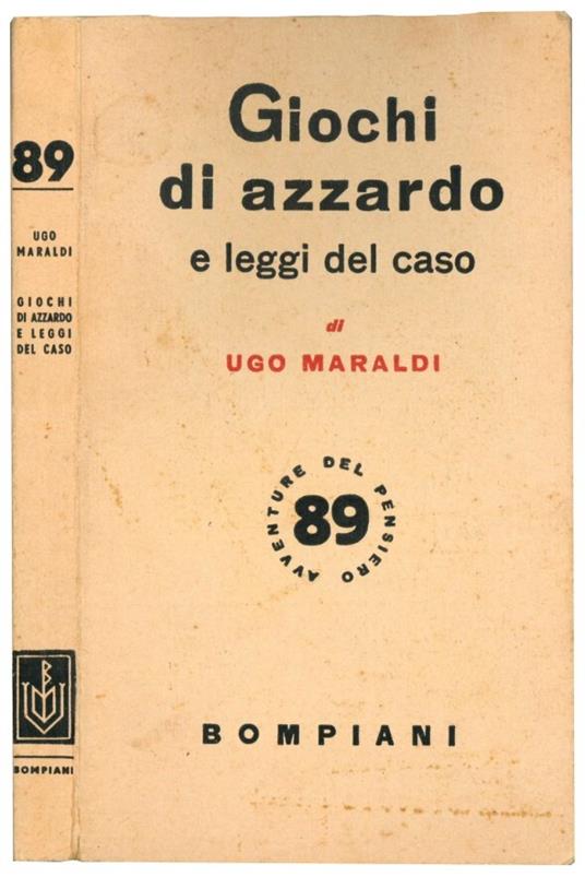 Giochi di azzardo e leggi del caso - Ugo Maraldi - copertina