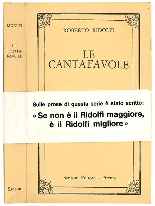Le cantafavole - Roberto Ridolfi - copertina
