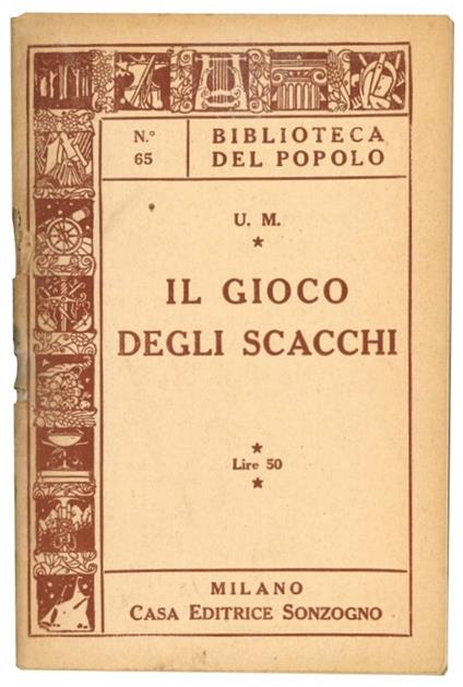 Il gioco degli scacchi - U. M. - copertina