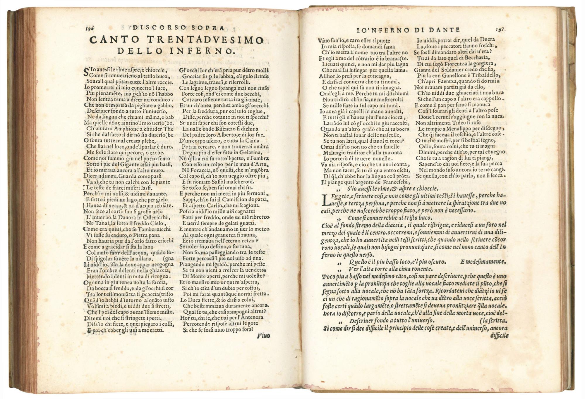 Discorso di Vincentzio [sic] Buonanni, sopra la prima cantica del divinissimo Theologo Dante d'Alighieri del Bello nobilissimo Fiorentino, intitolata Commedia