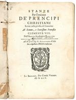 Stanze per l'unione de' Prencipi Christiani scritte nella perdita di Giavarino al Sommo, e Santissimo pontefice Clemente VIII. Dall'Ardito Academico Risoluto. All'ill.mo et R.mo Sig. D. Alessandro d'Este da Agostino Michele consacrate