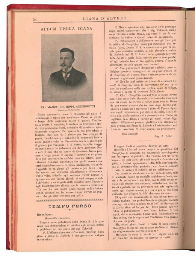 Diana d'Alteno. Anno IX e XI, completi dei 24 nr. totali