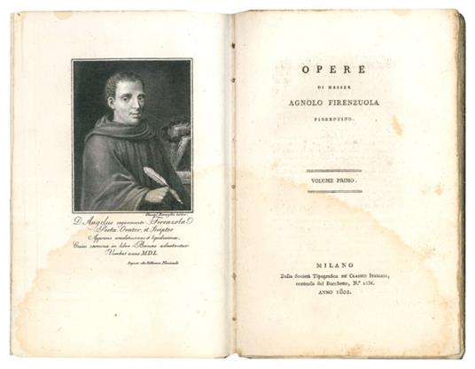 Opere di messer Agnolo Firenzuola fiorentino. 5 volumi - Agnolo Firenzuola - copertina