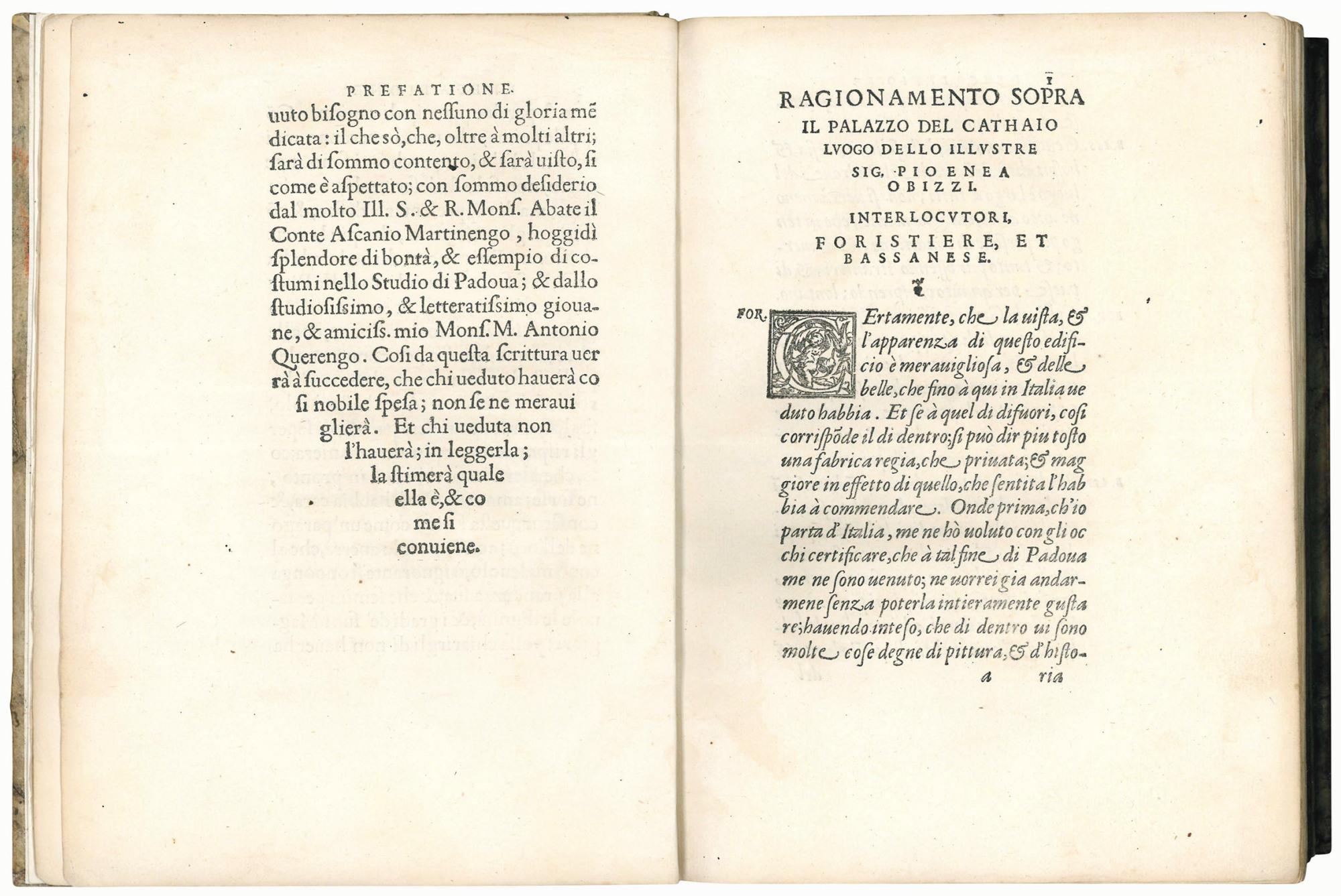 Ragionamento di M. Giuseppe Betussi sopra il Cathaio luogo dello Ill. S. Pio Enea Obizzi