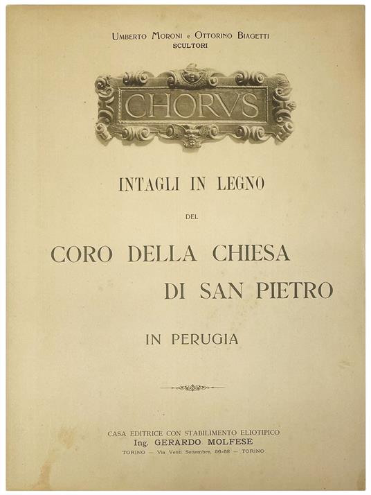 CHORUS. Intagi in legno del coro della Chiesa di San Pietro in Perugia - copertina
