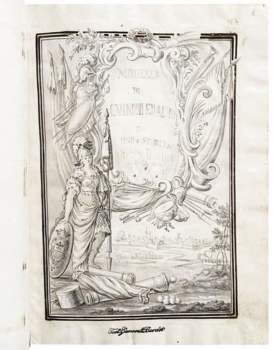 Modelli di cannoni ed altro per uso e studio di Pietro Bardet di Villanova 175[?]. Manuscript on paper - copertina