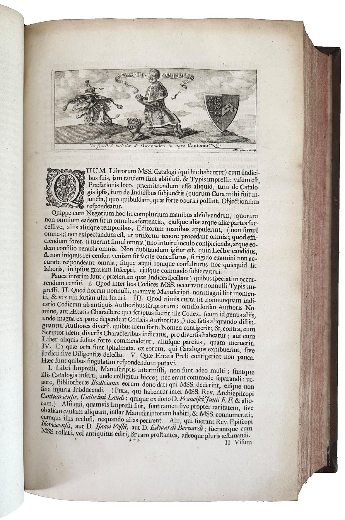 Catalogus librorum manuscriptorum bibliothecae Cottonianae (bound with:) Catalogi librorum manuscriptorum Angliae et Hiberniae in unum collecti cum indice alphabetico