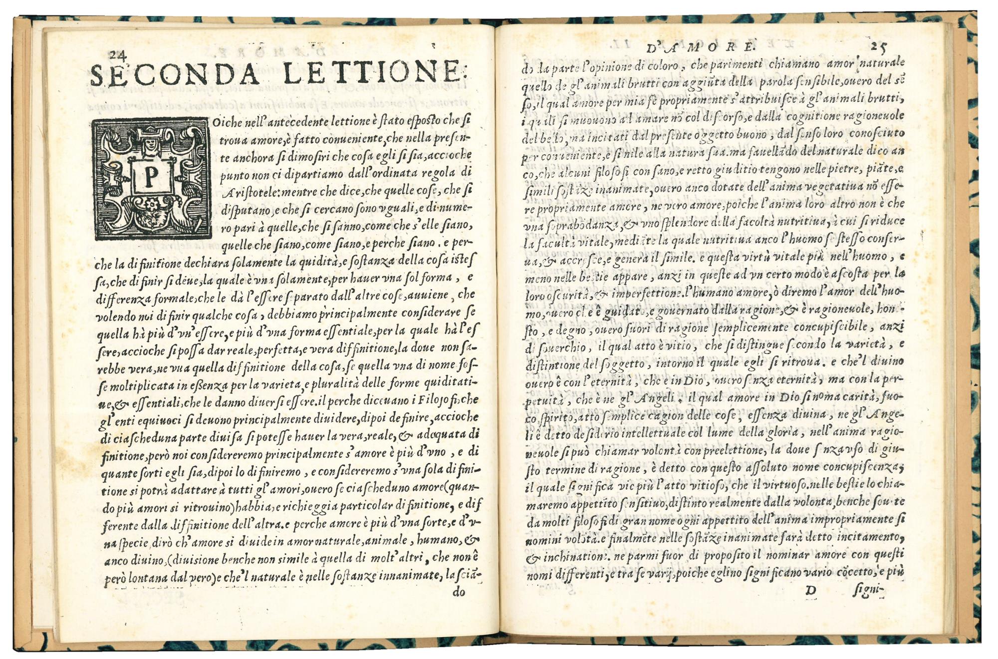 Lettioni sopra la definitione d'amore, posta dal gran filosofo Platone nel libro chiamato il convito, di Girolamo Sorboli da Bagnacavallo Theologo, e Medico Fisico di Brescello
