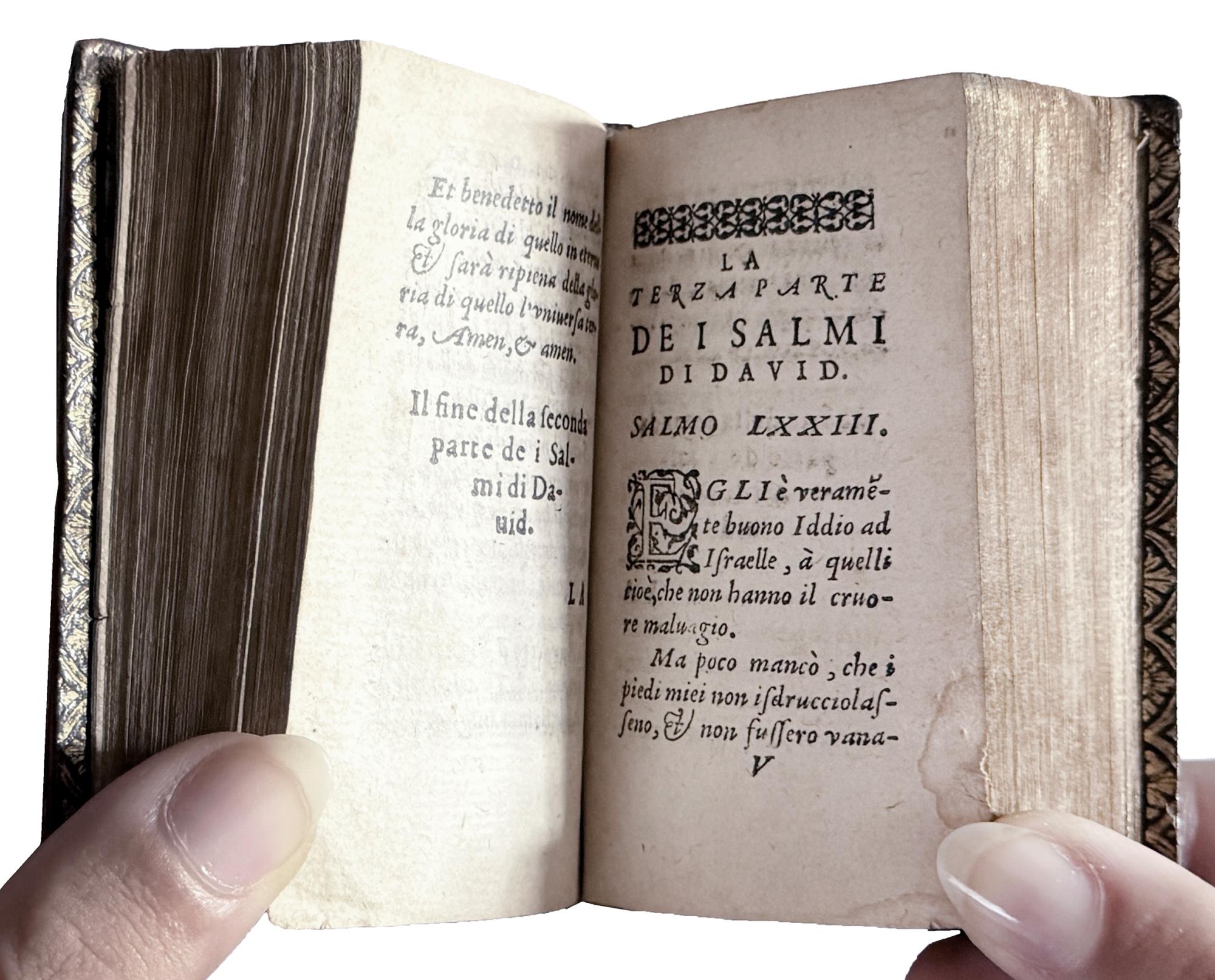 I Salmi di David tradotti dalla lingua Hebrea nella Italiana. Divisi in cinque parti. Di nuovo ricorretti & emendati