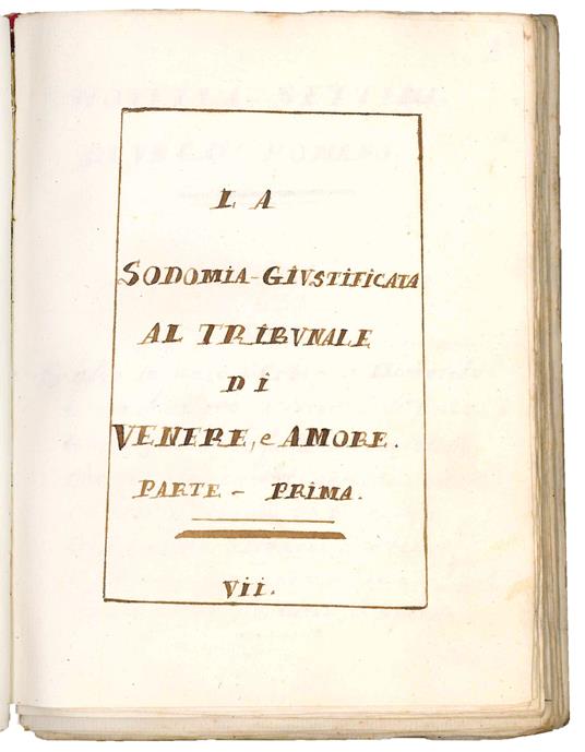 Poesie di un cavag[liere] romano (13 erotic tales in verse of a libertine chaplain). Manuscript on paper in Italian. Italy, end of the 18th-beginning of the 19th century - Giambattista Casti - copertina