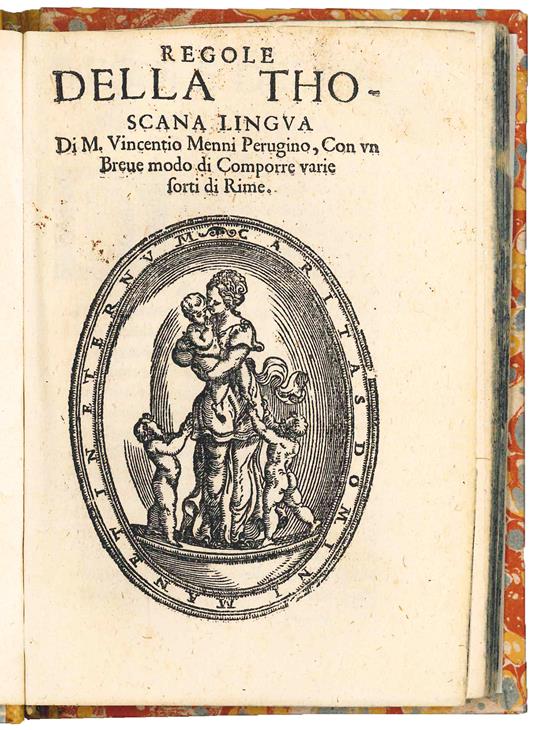 Regole della Thoscana lingua di M. Vincentio Menni Perugino, con un Breve modo di Comporre varie sorti di Rime - copertina