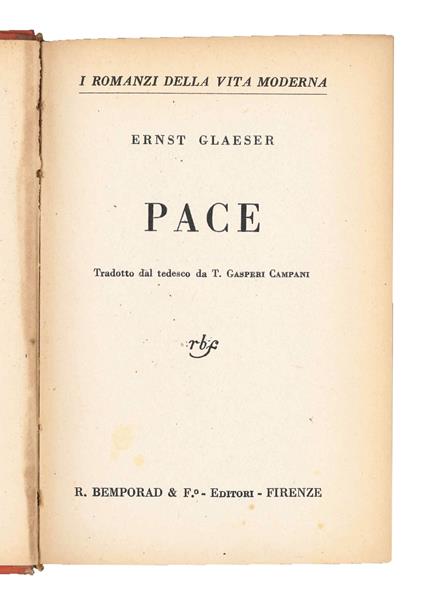 Pace - copertina