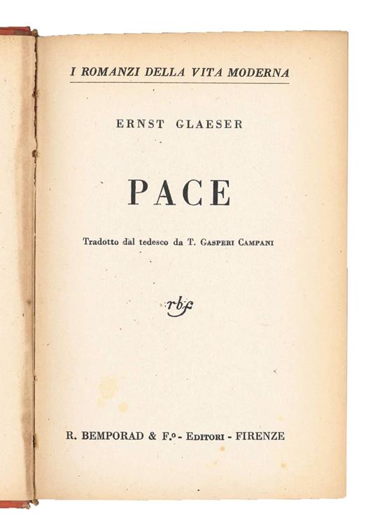 Pace - copertina
