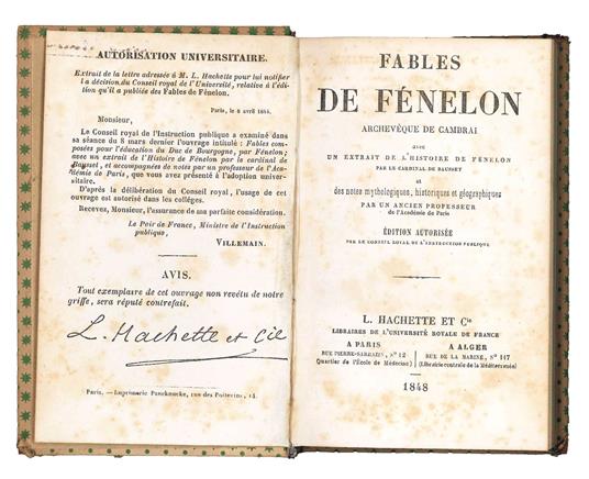 Fables de Fénelon archevéque de Cambrai - copertina