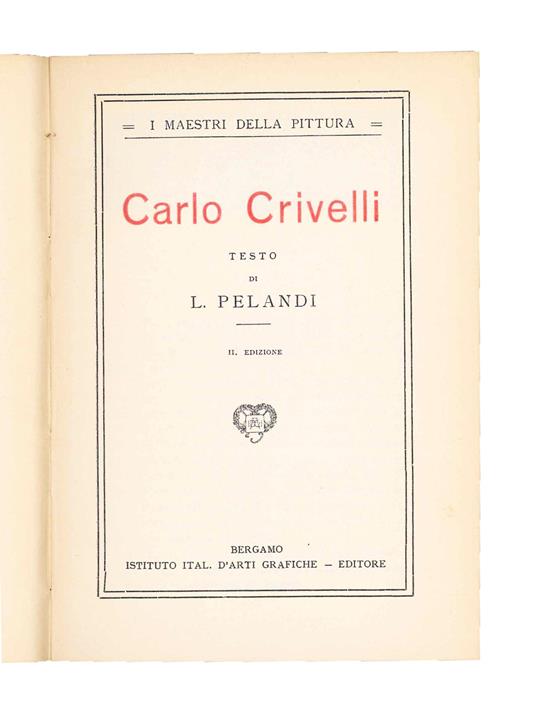 Carlo Crivelli - copertina
