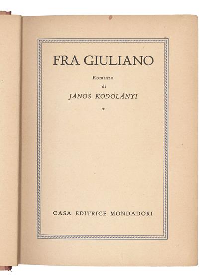 Fra Giuliano - copertina