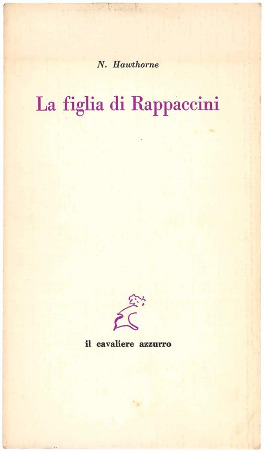 La figlia di Rappaccini - copertina