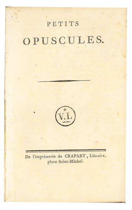 Petit opuscules - copertina