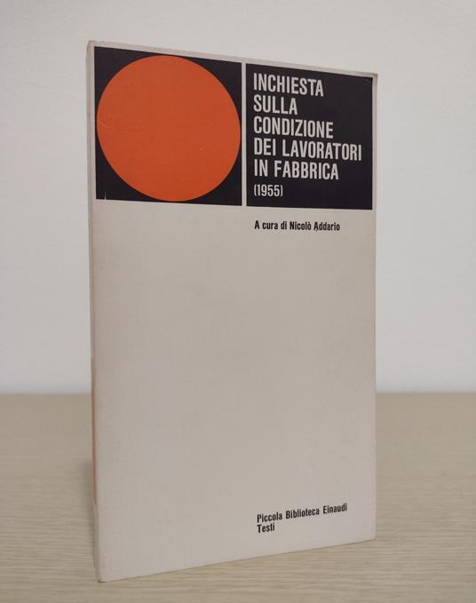 Inchiesta sulla condizione dei lavoratori in fabbrica - Nicolò Addario - copertina