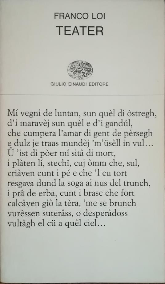 Teater - Franco Loi - copertina
