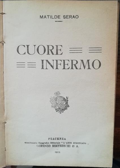 Cuore infermo - Matilde Serao - copertina