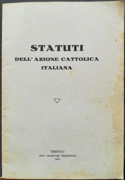 Statuti dell'azione cattolica italiana - copertina