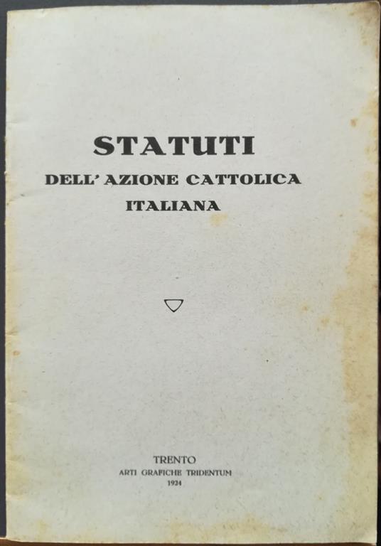 Statuti dell'azione cattolica italiana - copertina