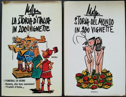 Storia d'Italia in 200 vignette - Storia del mondo in 200 vignette - Giovanni Mosca - copertina
