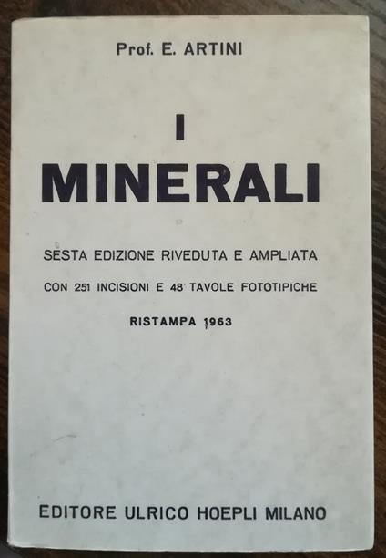 I minerali - Ettore Artini - copertina