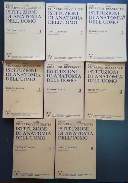 Istituzioni di Anatomia dell'uomo (8 volumi opera completa) - Giulio Chiarugi - copertina