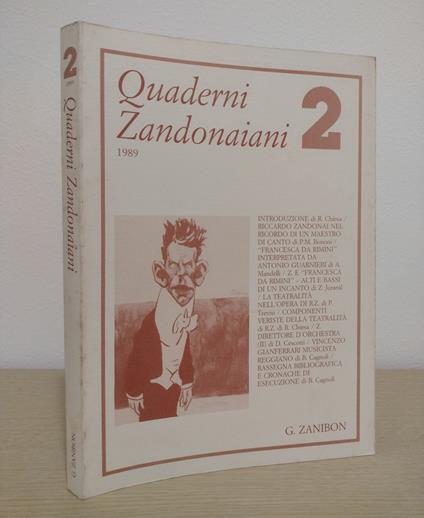 Quaderni Zandonaiani: 2 - 1989 - Comune di Rovereto - copertina