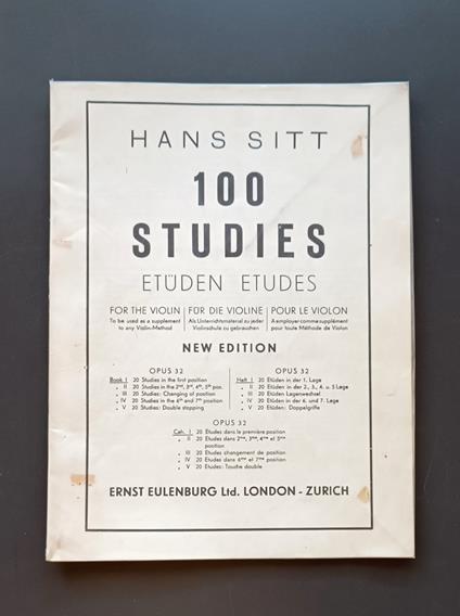 100 Studies for the violin to be used as a supplement to any violin-method: opus 32, New edition - copertina