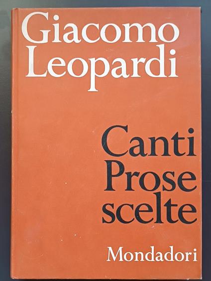 Canti, Prose scelte - Giacomo Leopardi - copertina