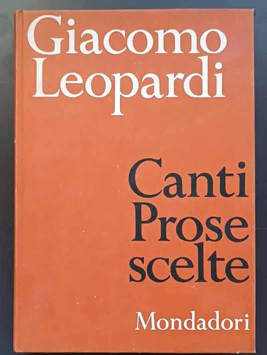 Canti, Prose scelte - Giacomo Leopardi - copertina