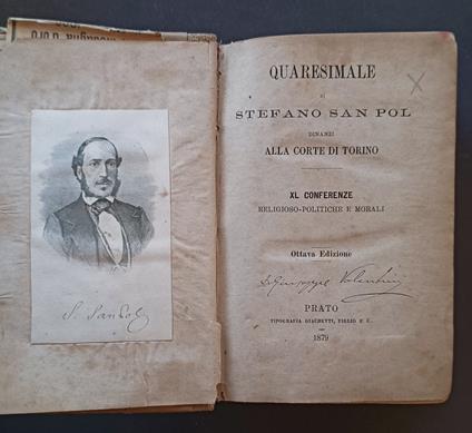 Quaresimale di Stefano San Pol dinanzi alla corte di Torino: XL conferenze religioso-politiche e morali - Stefano Sampol Gandolfo - copertina