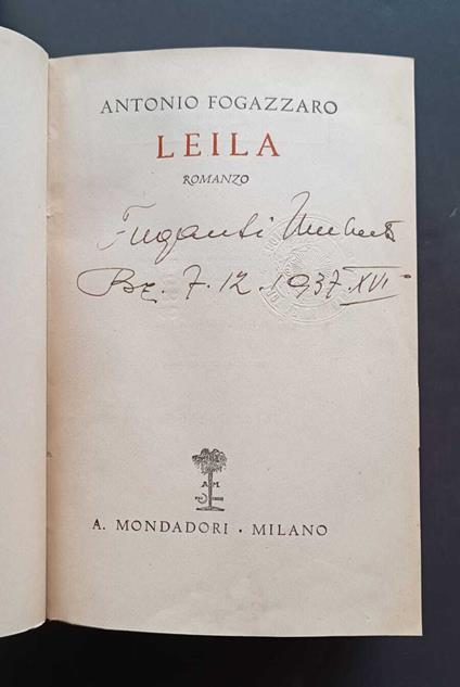 Leila: romanzo - Antonio Fogazzaro - copertina