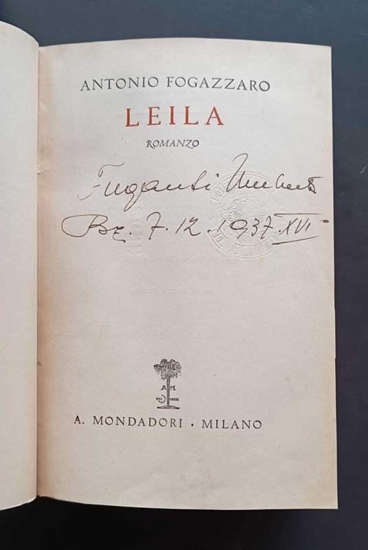 Leila: romanzo - Antonio Fogazzaro - copertina