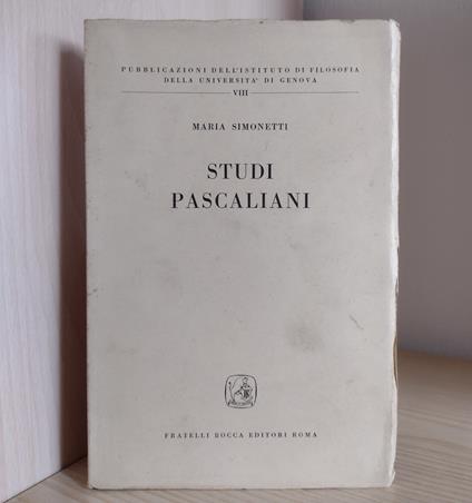 Studi pascaliani - Maria Simonetti - copertina