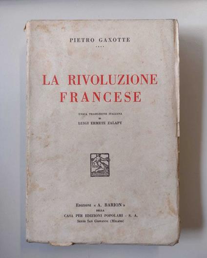 La Rivoluzione francese - Pierre Gaxotte - copertina