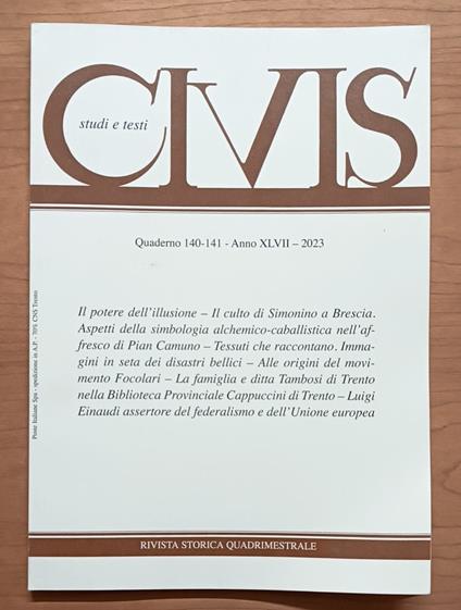 Civis studi e testi: Quaderno 140-141 - Anno XLVII - 2023 - copertina