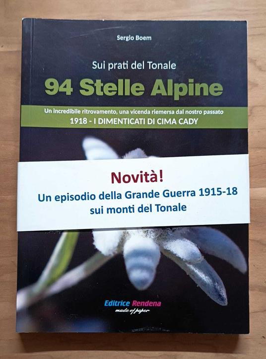Sui prati del Tonale 94 stelle alpine: un incredibile ritrovamento, una vicenda riemersa dal passato: 1918 i dimenticati di cima Cady - copertina