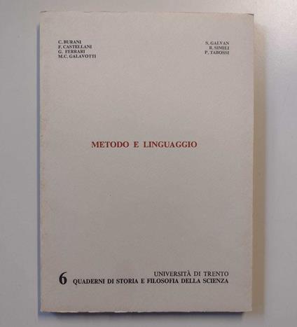Metodo e linguaggio - copertina