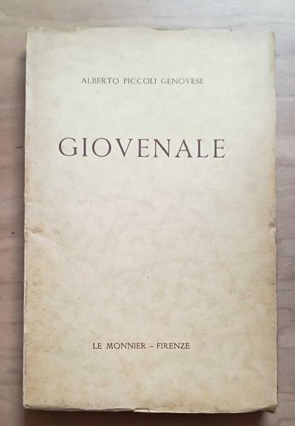 Giovenale - Alberto Piccoli Genovese - copertina
